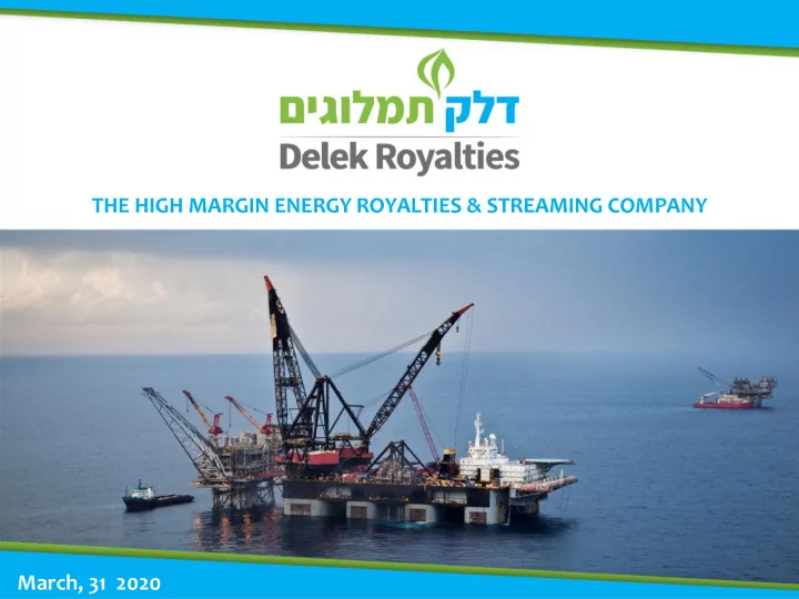the high margin energy royalties streaming company