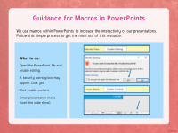guidance for macros in powerpoints