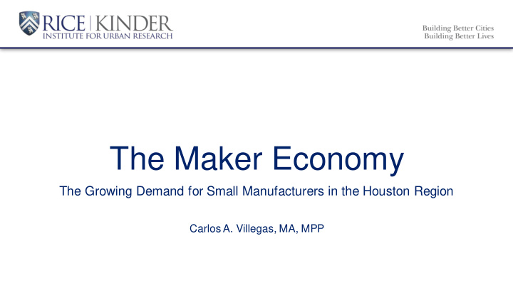 the maker economy