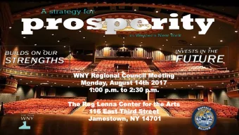 WNY  WNY Regional  gional Council M  Council Meeting  eeting  Monday, A  Monday  , August  ugust