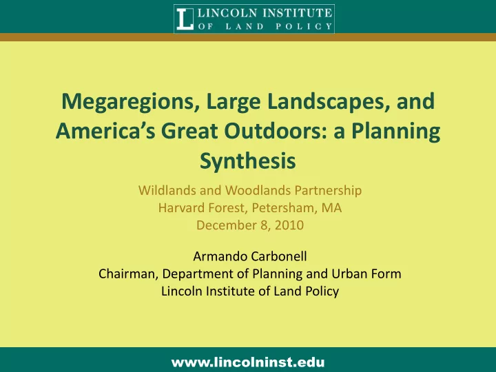 america s great outdoors a planning