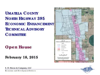 Y  IL  L N ORT H H IGHWAY 395  E CONOMIC E  NHANCE  ME  NT  T A DVISORY  E  CHNICAL C OMMIT E  T  E