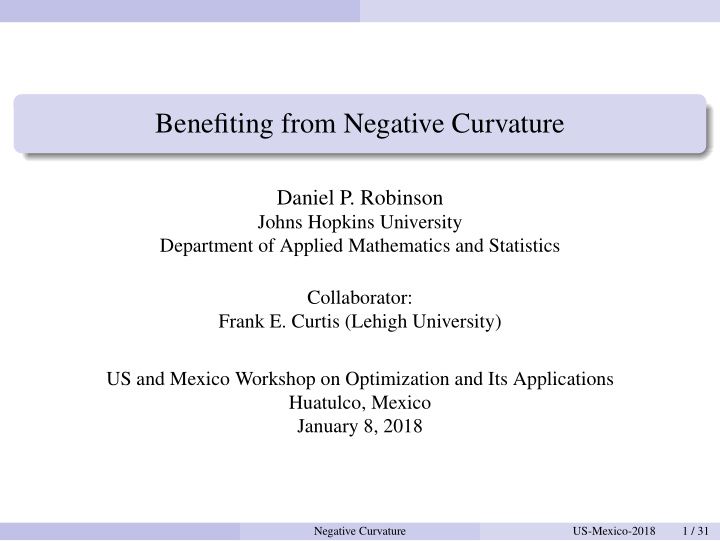 benefiting from negative curvature