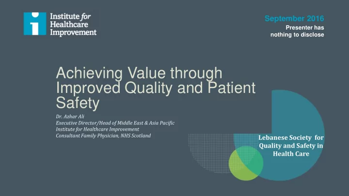 improved quality and patient