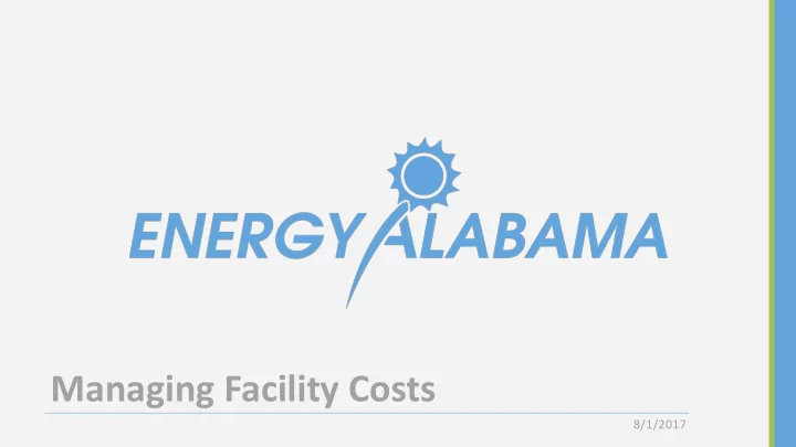 managing facility costs