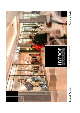 30 June 2014  Annual Results  Agenda  S  TRATEGIC &amp; OPERATIONAL OVERVIEW  Pieter Prinsloo