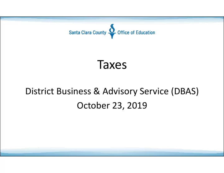 taxes