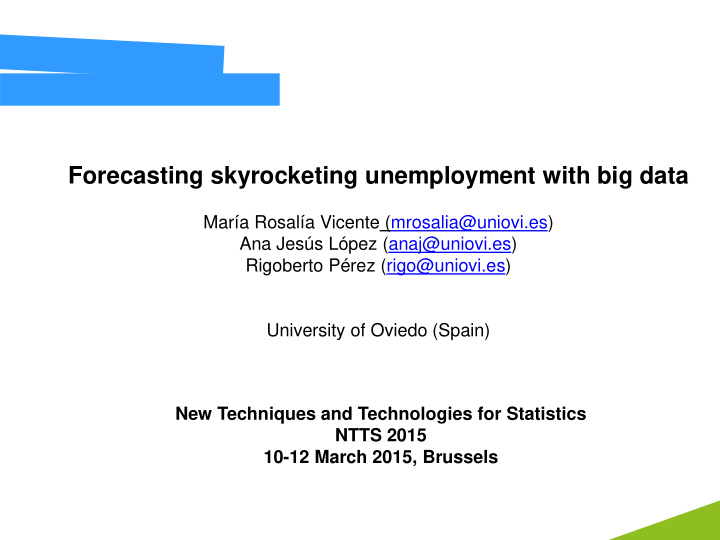forecasting skyrocketing unemployment with big data