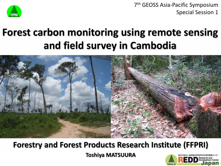forest carbon monitoring using remote sensing and field