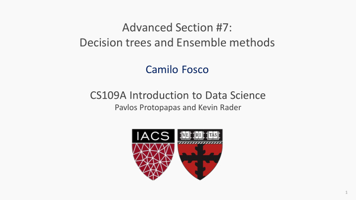 decision trees and ensemble methods