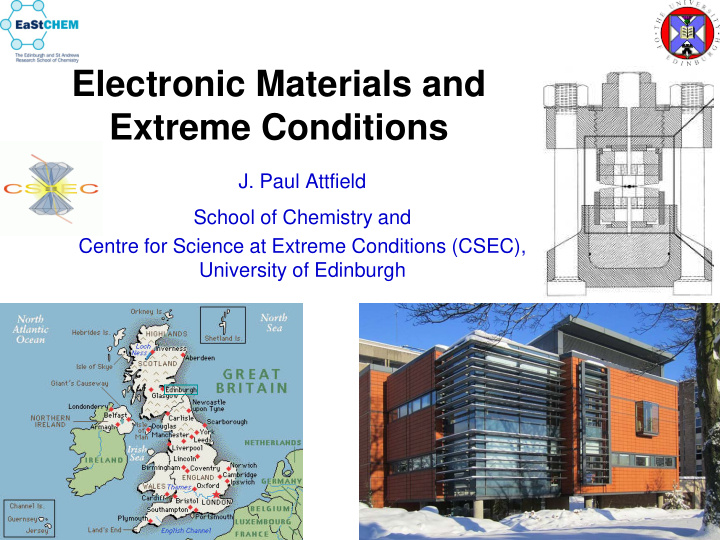 electronic materials and extreme conditions