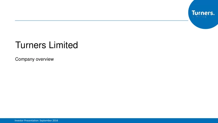 turners limited