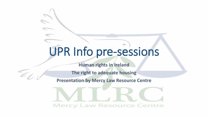 upr in info pre sessions
