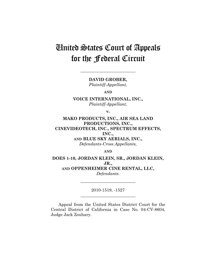 united states court of appeals for the federal circuit