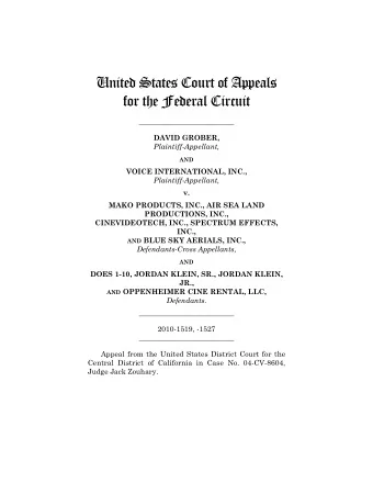 United States Court of Appeals  for the Federal Circuit  __________________________  DAVID GROBER,