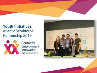 Youth Initiatives  Atlantic Workforce  Partnership 2019  Insert Innovation  CEI Statement of