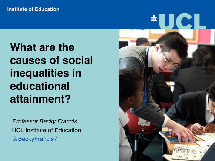 what are the causes of social inequalities in educational