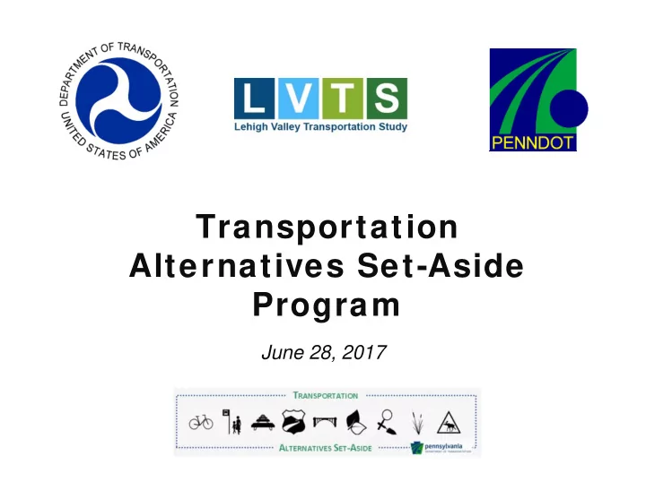 transportation alternatives set aside program