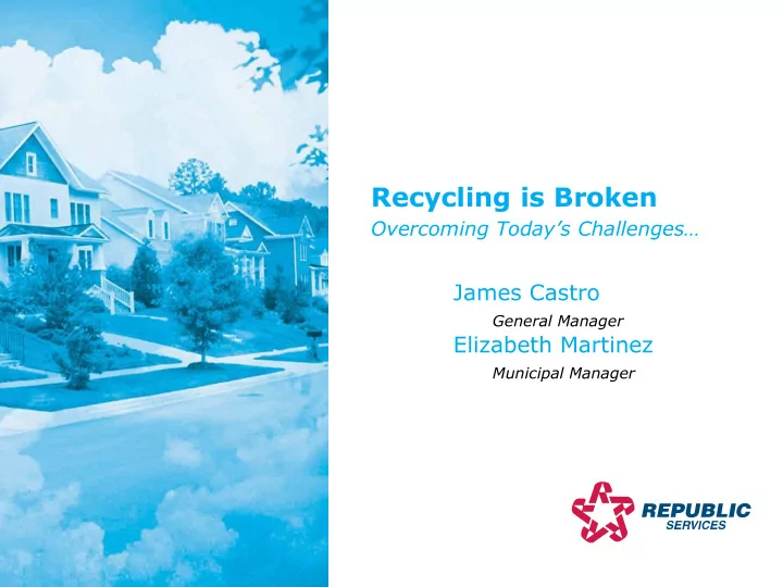 recycling is broken