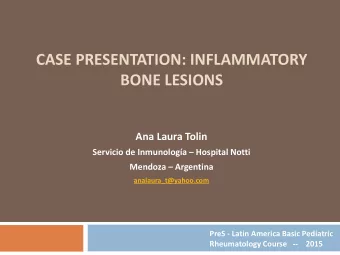 Servicio de Inmunologa  Hospital Notti Mendoza  Argentina  analaura_t@yahoo.com  PreS -