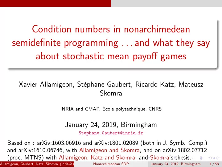 condition numbers in nonarchimedean semidefinite