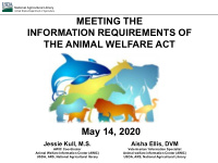 meeting the information requirements of the animal
