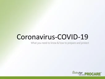 Coronavirus-COVID-19 Symptoms (may be mild to severe)