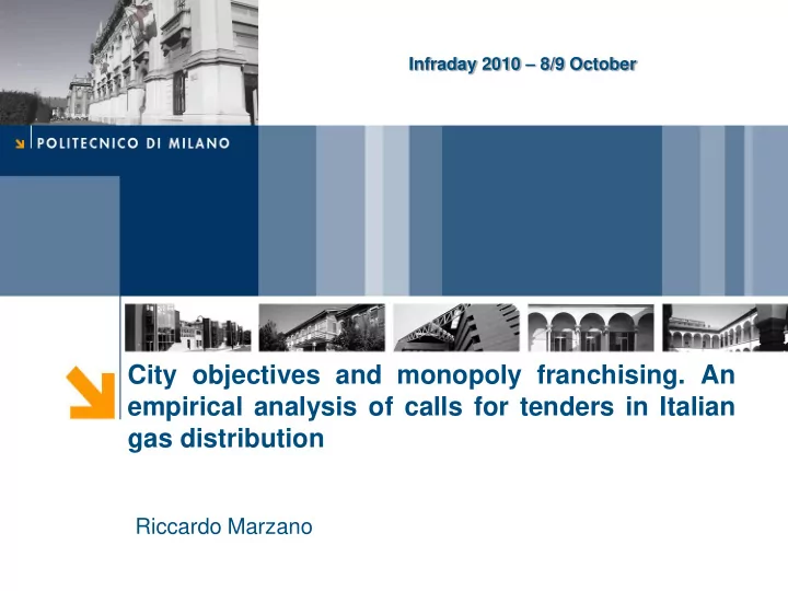 city objectives and monopoly franchising an