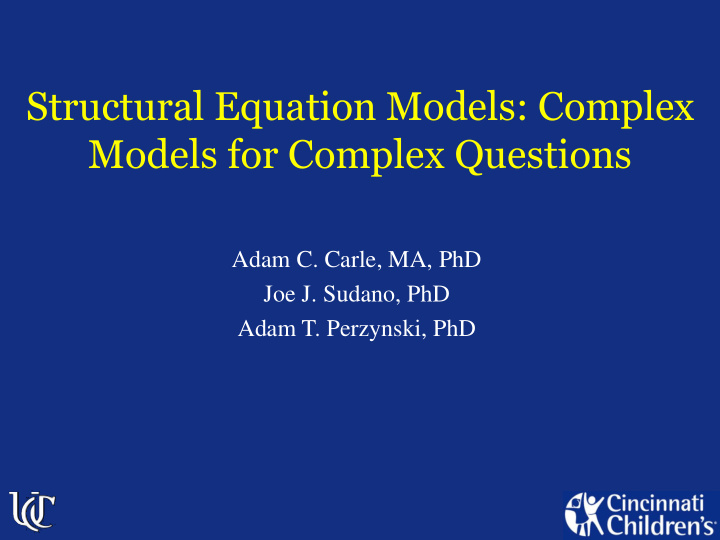 structural equation models complex