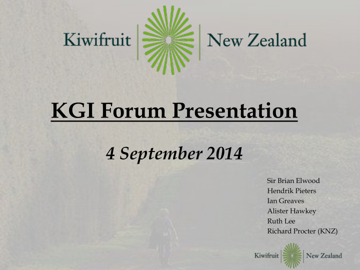 kgi forum presentation