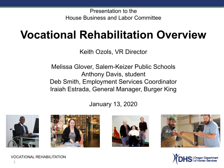 vocational rehabilitation overview