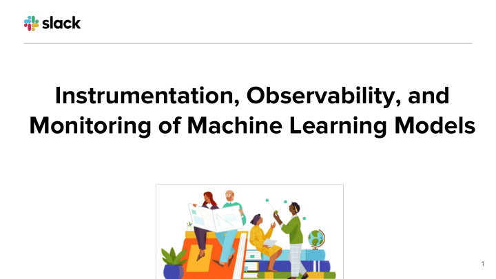 instrumentation observability and monitoring of machine