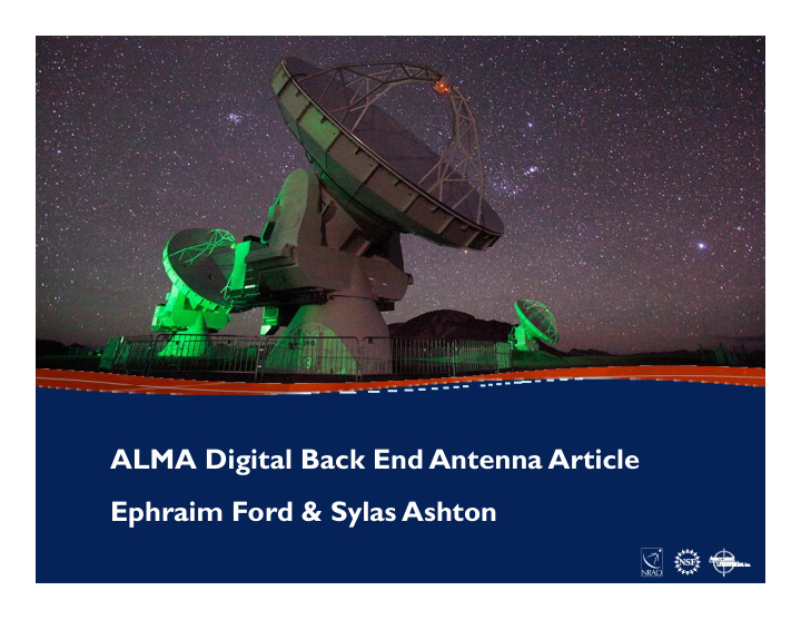 alma digital back end antenna article ephraim ford sylas