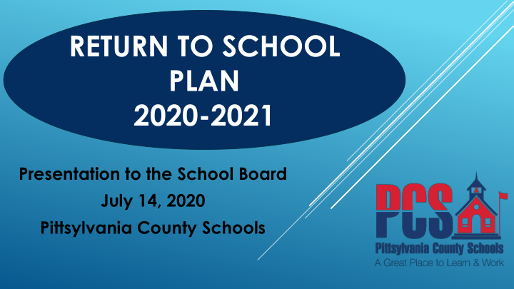 return to school plan 2020 2021
