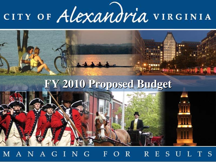 fy 2010 proposed budget fy 2010 proposed budget