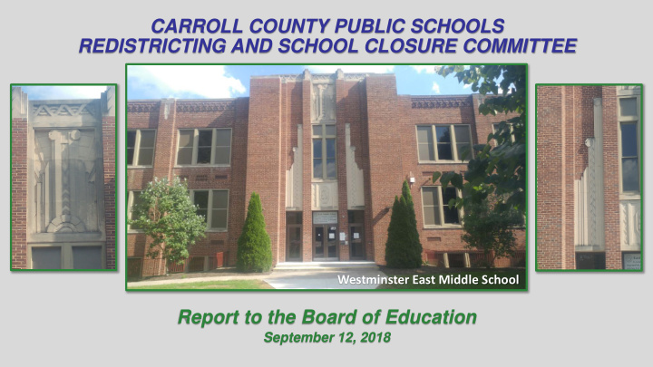 carroll county public schools redistricting and school