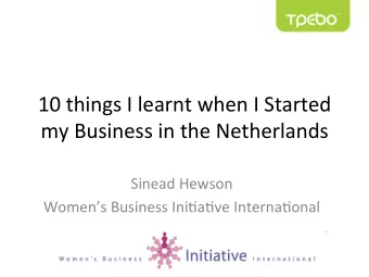 10  things  I  learnt  when  I  Started    my  Business  in  the