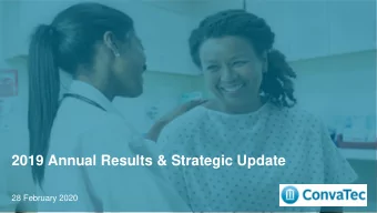 2019 Annual Results &amp; Strategic Update  28 February 2020  Disclaimer  THIS PRESENTATION IS NOT