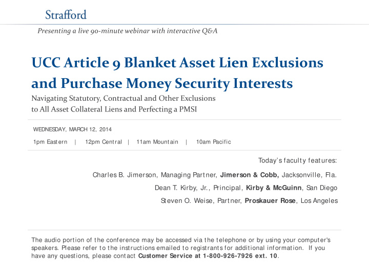 ucc article 9 blanket asset lien exclusions and purchase