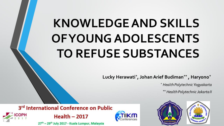 knowledge and skills of young adolescents to refuse
