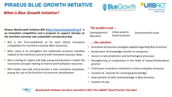 PIRAEUS  LUE GROWTH INITIATIVE  What is Blue Growth Initiative?  The problem and ...  Piraeus