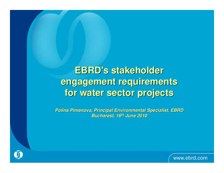 ebrd s stakeholder ebrd s stakeholder engagement