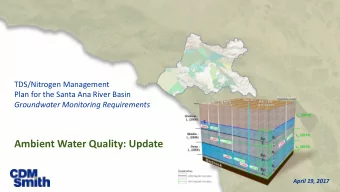 Ambient Water Quality: Update April 19, 2017  Point Statics for 20-Year Moving Average  1.