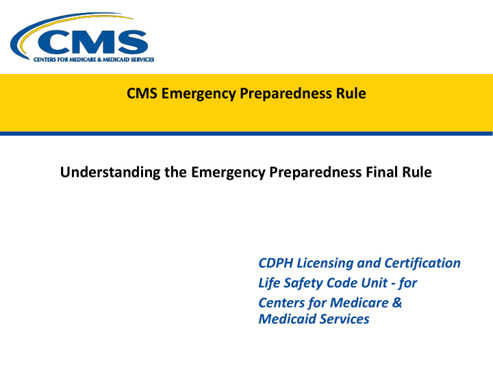cms emergency preparedness rule understanding the