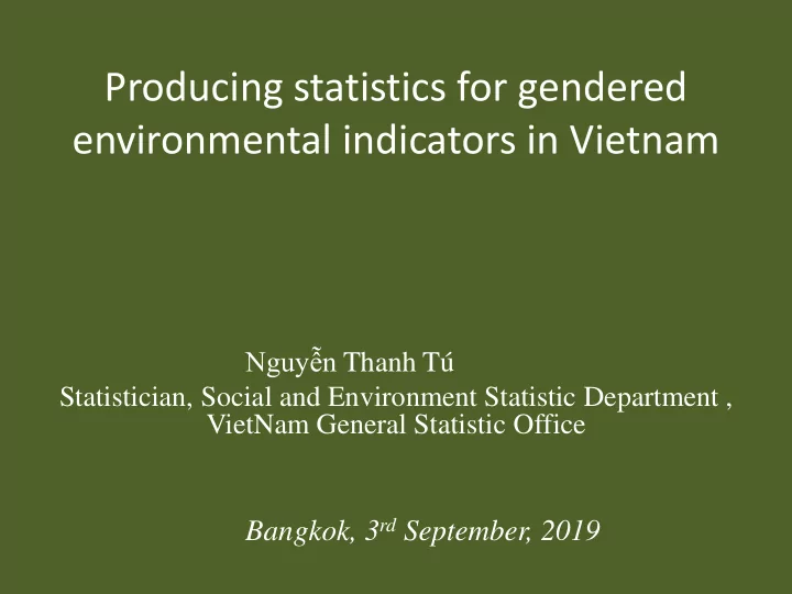 environmental indicators in vietnam