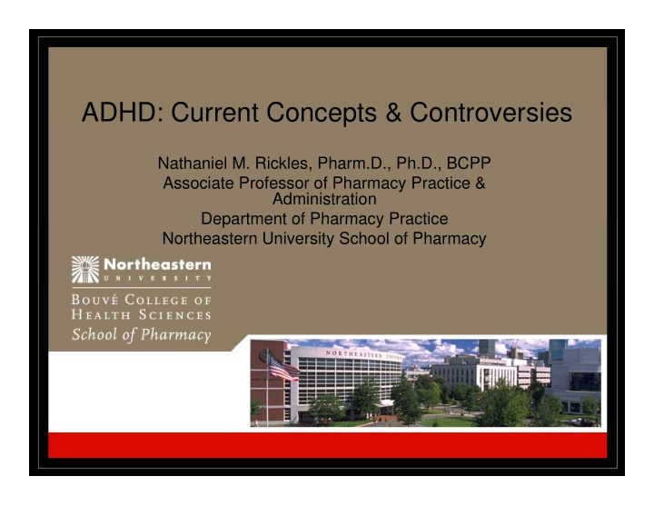 adhd current concepts amp controversies