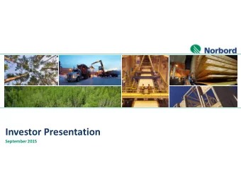 Investor Presentation  September 2015  Notices  Forward-Looking Statements &amp; Non-IFRS Financial
