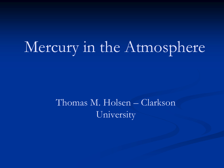 mercury in the atmosphere