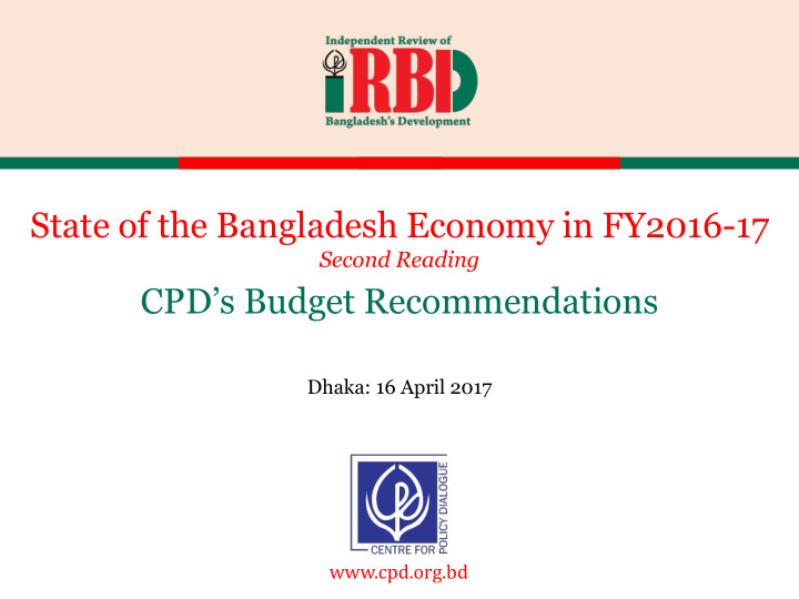 state of the bangladesh economy in fy2016 17