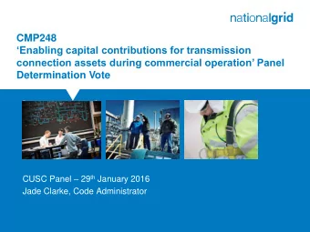 CMP248  Enabling capital contributions for transmission  connection assets during commercial